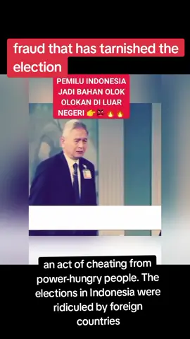 It's really embarrassing because of the actions of people who are ambitious for power so that everything is done #curang #indonesia #pemilu2024 