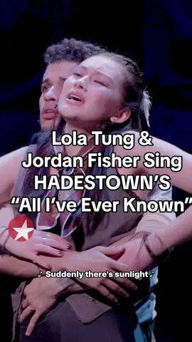 Lola Tung and Jordan Fisher sing HADESTOWN’s “All I’ve Ever Known” See Lola in Broadway’s HADESTOWN now thru March 17th! Music and Lyrics by Anaïs Mitchell #lolatung #jordanfisher #broadway #hadestown #thesummeriturnedpretty #musicaltheatre #sing #singers #singing 