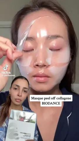 Je teste le fameux masque Biodance au collagène qui devient transparent ! #skincare #glowskin #peeloffmask #collagenmask #soincollagène 
