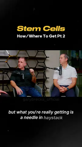 Stem Cells - How and Where to Get Part 2 (comment “genetic” if you’d like to get started with genetic testing) #stemcells #garybrecka #genetictesting #health #longevity 