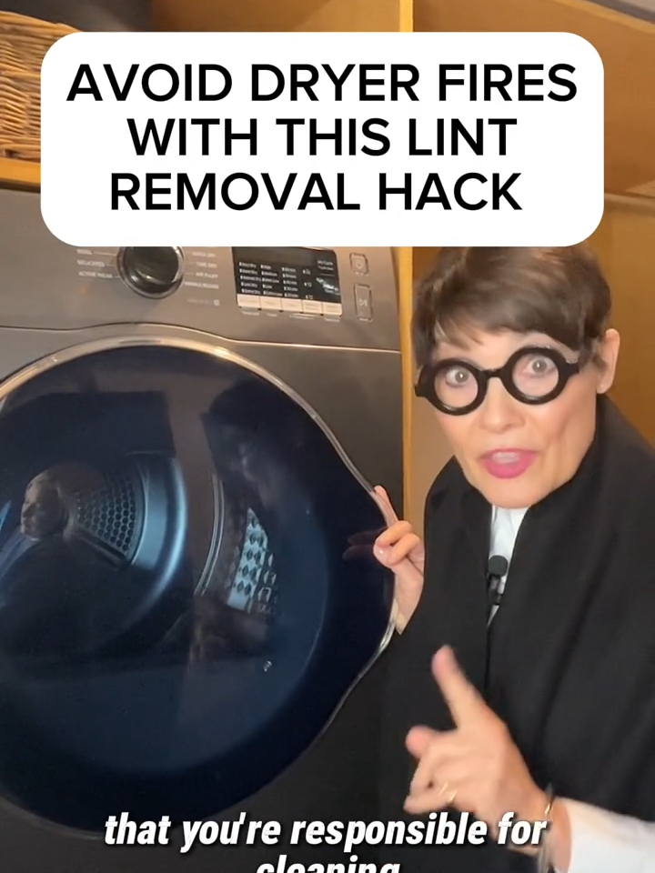 Avoid dryer fires with THIS lint removal hack #lint #dryer#dryerventcleaning #homehacks