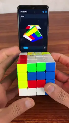 4 By 4 Parity Solved By App #chalkcuber2 #cubing #rubikscube