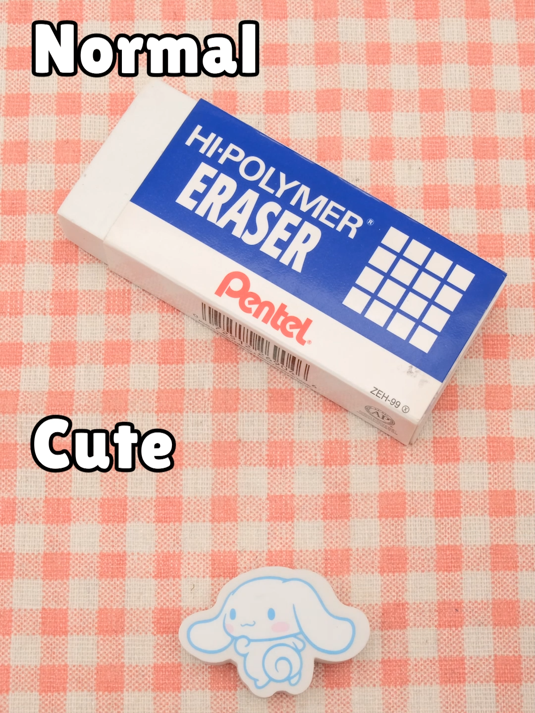 Normal Eraser VS. Cute Eraser✨  #stationery  #sanrio  #fyp  #eraser  #kawaii #kawaiiink  #mymelody  #hellokitty  #kuromi  #pompompurin  #cinnamoroll