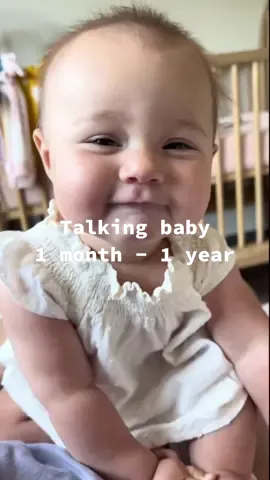 Talking baby 1 month - 1 year old 🥹🥰 #talkingbaby #babylanguage #cute #adorable #babyfiver 