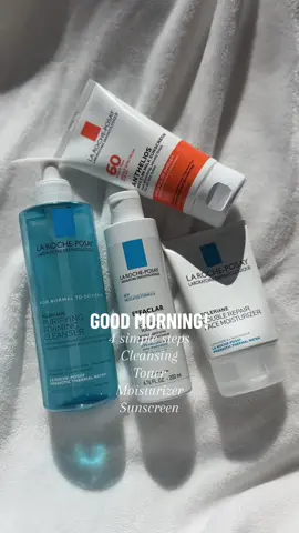 @La Roche-Posay has saved my life. I can’t live without their products 🩵🤍 simple and effective #skincareroutine #skincare #morningroutine #larocheposay 