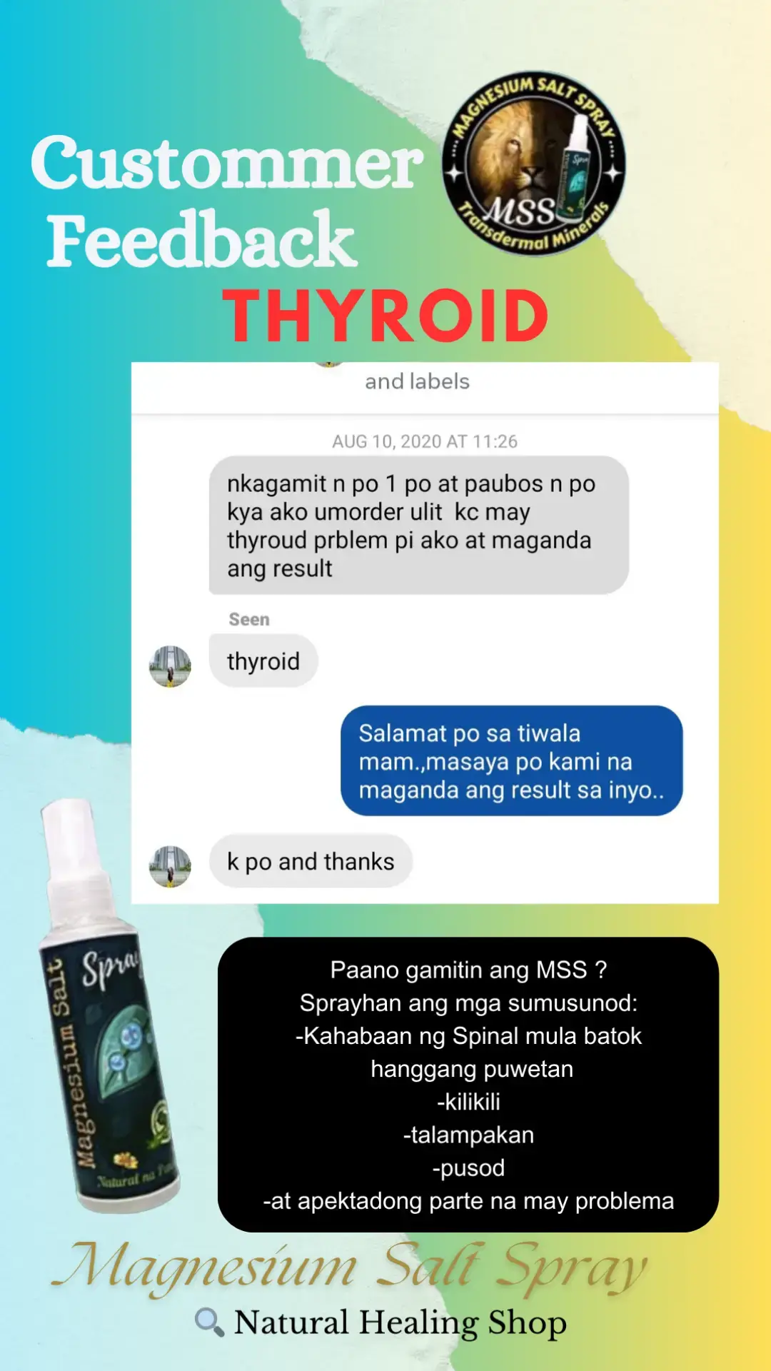 📌Ano nga ba ang MAGNESIUM SALT SPRAY? Ang MSS minerals ang content nya, pangunahin ang MAGNESIUM. Kaya po tayo nakakaranas ng ibat-ibang karamdaman dahil sa kakulangan ng mga minerals lalo na ang magnesium. Kapag naibigay ntin ito araw2x sa katawan,kusa na pong mag-re-repair ang katawan o ma-aactivate na ang natural healing mechanism nito. #MSS #MAGNESIUMsaltSPRAY #NATURALnaPANLUNAS #magnesiumdeficiency #magnesiumbenefits #naturalnapanlunasadvocate #minerals #allinone #amazing #health #thyroid 