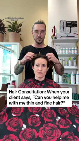 Hairstylist Consultation with my client that has been struggling with thin and extra fine hair for the past 7 years. #thinninghair #hairgoals #foryou #calecimprofessional #k18results #hairstylist 
