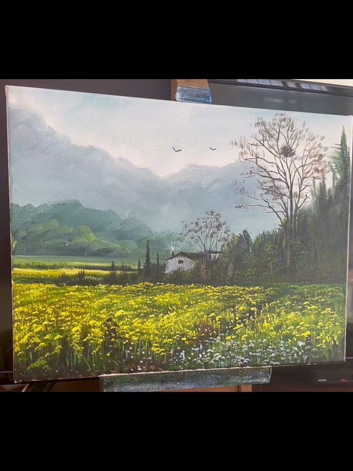 How to draw beautiful scenery with acrylic  #sceneryart  #beautiful  #illustrationart  #acrylicpaintings  #naturephotography  #naturelover  #acrylicpaintings  #drawings