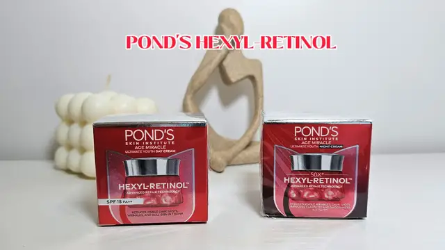 Pond's newest anti-aging products--Hexyl-Retinol day cream and night cream. #pondsph #ponds #pondsagemiracle #hexylretinol #antiaging #retinol #skincareph #skintokph #beautytokph 