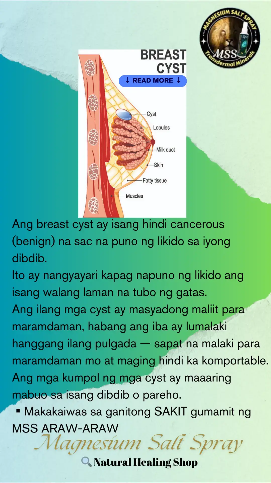 📌Ano nga ba ang MAGNESIUM SALT SPRAY? Ang MSS minerals ang content nya, pangunahin ang MAGNESIUM. Kaya po tayo nakakaranas ng ibat-ibang karamdaman dahil sa kakulangan ng mga minerals lalo na ang magnesium. Kapag naibigay ntin ito araw2x sa katawan,kusa na pong mag-re-repair ang katawan o ma-aactivate na ang natural healing mechanism nito. #MSS #MAGNESIUMsaltSPRAY #NATURALnaPANLUNAS #magnesiumdeficiency #magnesiumbenefits #naturalnapanlunasadvocate #minerals #allinone #amazing #health #cyst 