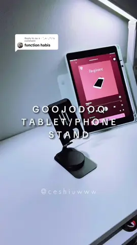 Replying to @na ✮ ⋆ ˚｡𖦹 ⋆｡°✩ sangaaaat. Guna untuk phone boleh, tablet pun boleeeii.  #goojodoq #goojodoqmalaysia ##tabletstand##tabletholder#ipadaccessories ##phonestand#360phoneholder 