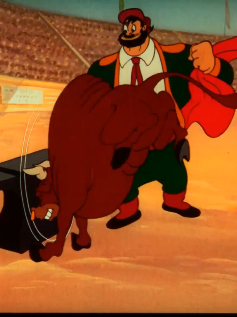 Matador Bulto fighting a Bull - Popeye the Sailor Man - 