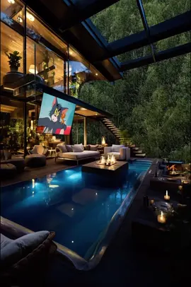 Beautiful place, snowfall, cozy, comfortable, rain, pool, indoor pool, lovely, raining, nature forest house with big windows