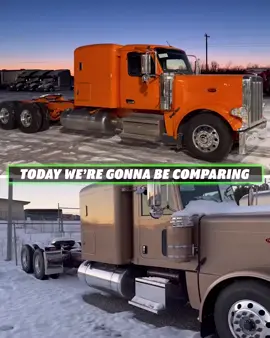 Comparing the 2 Peterbilts😱 #fyp #foryou #foryoupage #trucker #scania #semi #largecarmafia #dieseltrucks  #dieselpower #dieselmechanic #diesellife #righttracksystem #stance #power #speed #trending #viral 