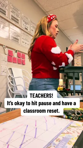 If its needed, resets are worth the class time! Its normal to remind students of expectations throughout the year. I PROMISE the time is worth it! Teachers heres your formal permission to hit the reset button if you need to. Thankbyou @KRISTEN GUARINO for this AMAZING illustration! So powerful! #middleschoolteacher #classroommanagement #teachingishard #thestruggle #classexpectations 