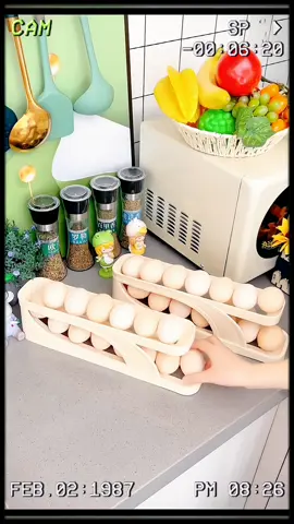 Khay để trứng thông minh tiết kiệm diện tích tủ lạnh #dogiadung #giadung #muataitiktok  #phunu #khaydungtrung #trứng 