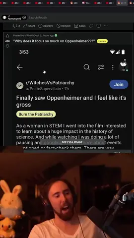 what did she actually watch lmao #oppenheimer #peakyblinders #movie #reddit #asmongold #asmongoldclip #asmongoldreacts