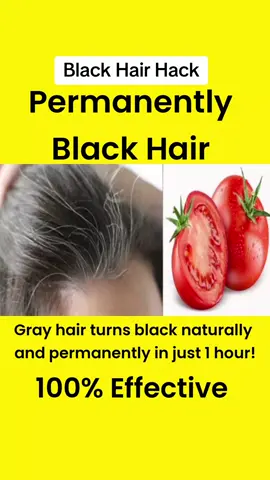 Permanently Black Hair - Gray hair turns black naturally and permanently in just 1 hour! effective💯 #grayhairdontcare #grayhairtoblackhair #blackhairtiktok #whitehairproblem #whitehairtoblackhairnaturally #trending #foryou #fyp #foryoupage 