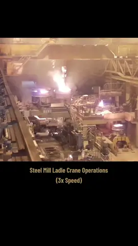 Steel Mill Ladle Crane Operations #steel #iron #molten #steelfactory #steelmill #foundry #meltingmetal #steelwork #millwright 