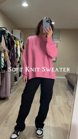 Soft & cozy knit sweater for less than $13?! Sign me up 👌🏽 Wearing size medium for more of an oversized fit.  #sweater #sweaterweather  