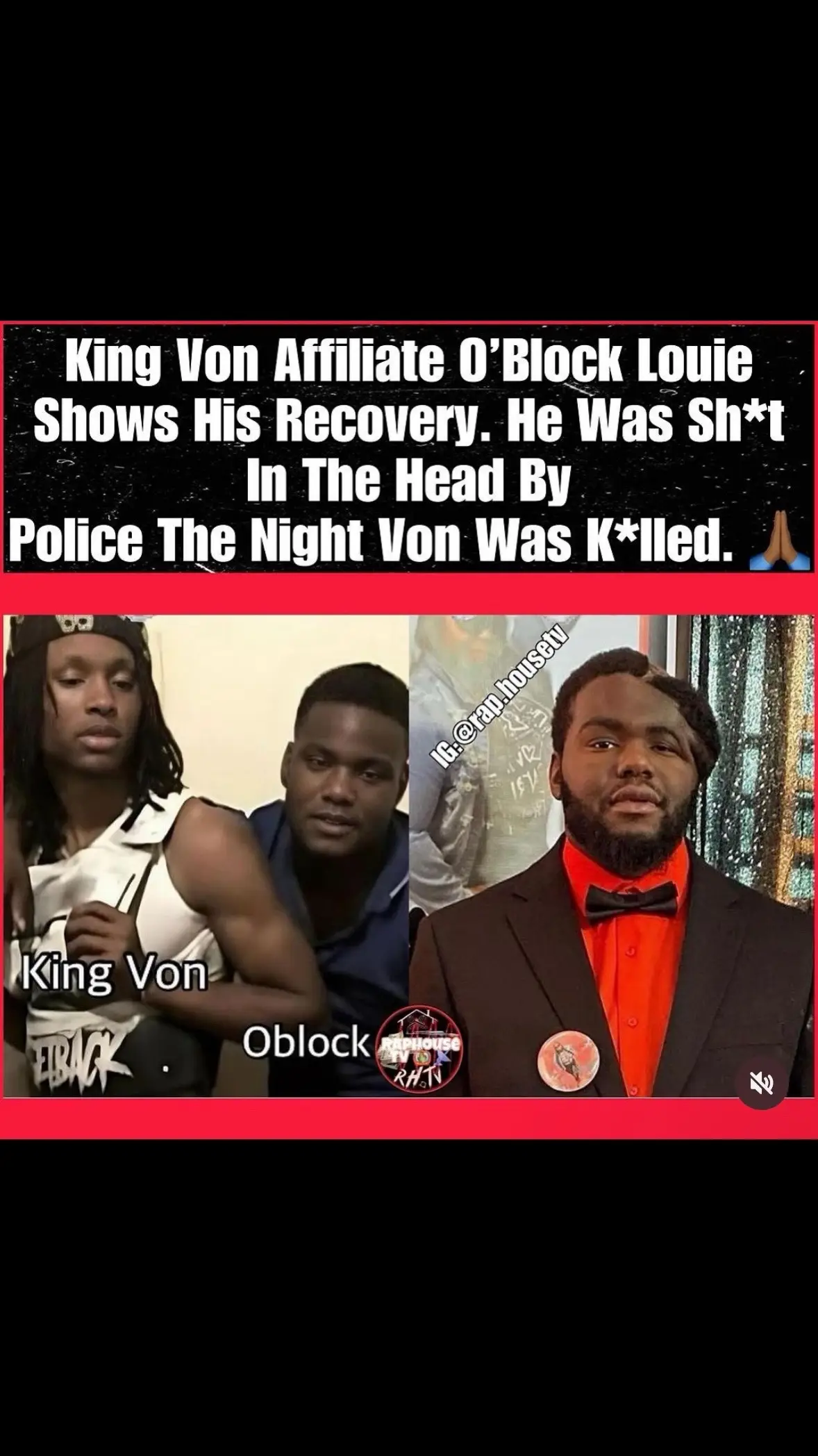 #Kingvon Affiliate #OBlock #Louie Shows His Recovery. He Was Sh*t In The Head By Police The Night #Kingvon Was K*lled. #fyp #fypシ #foryoupage 