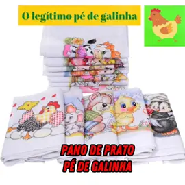 panos de prato pé de galinha 41*68 lisos ou estampados R$ 24,00 pacotes 10 unidades. sai 2.40 cada. #atacado #panodeprato #pedegalinha 