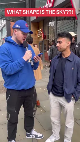 What Shape Is The Sky??! Public Interview in Manchester. #publicinterview #public #generalknowledge #newzealand #questions #funny #joke #fypシ #comedyvideo #tiktok #manchester #viral #onthespot #ballerina #bestjoke #callumwilson #newcastleunited 