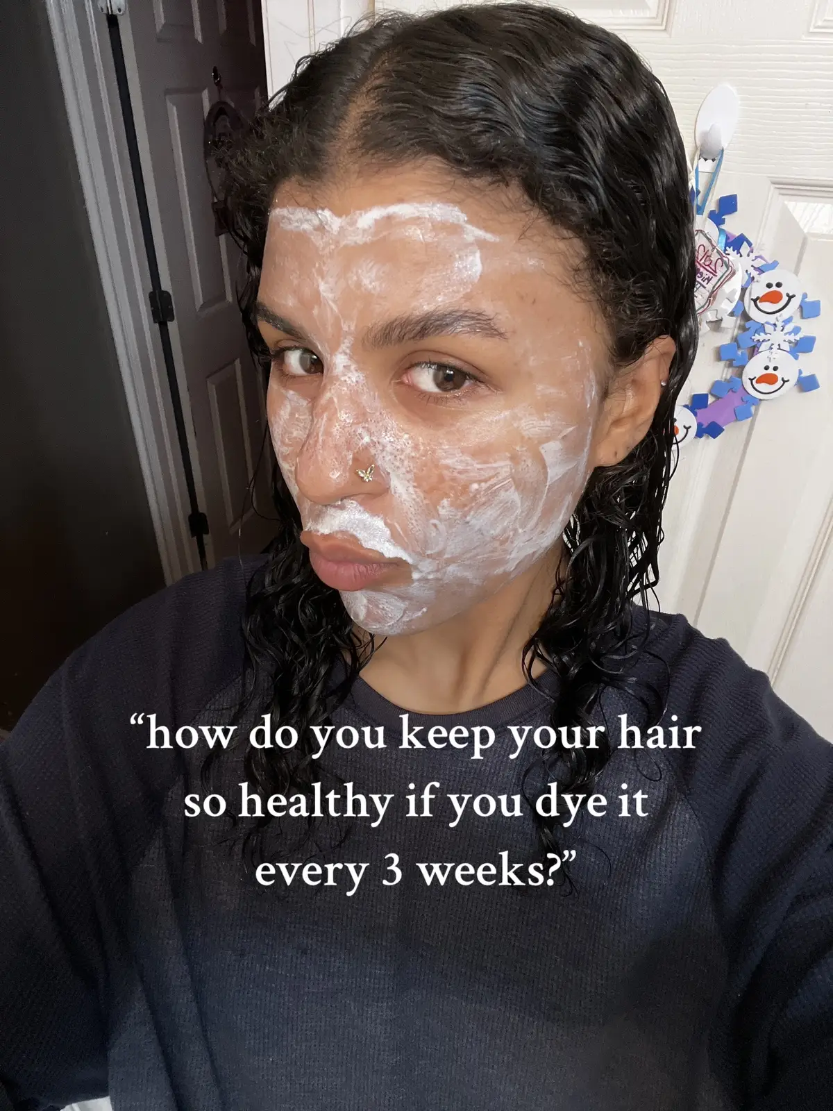 ive been dying my hair for years now & this is how i keep it thriving✨                                                            #curlyhair #curlyhaircare #SelfCare #longhair 