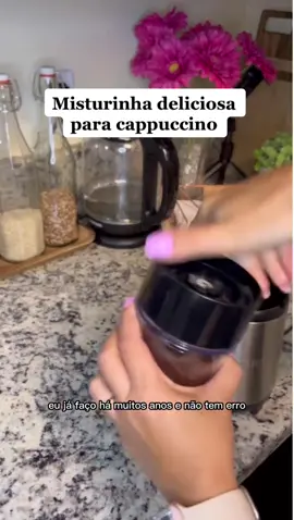 Repostando essa delicia pra esquentar nossos dias frios 🥶 #eua a #receitasimples #cappuccino #cappuccinocaseiro 