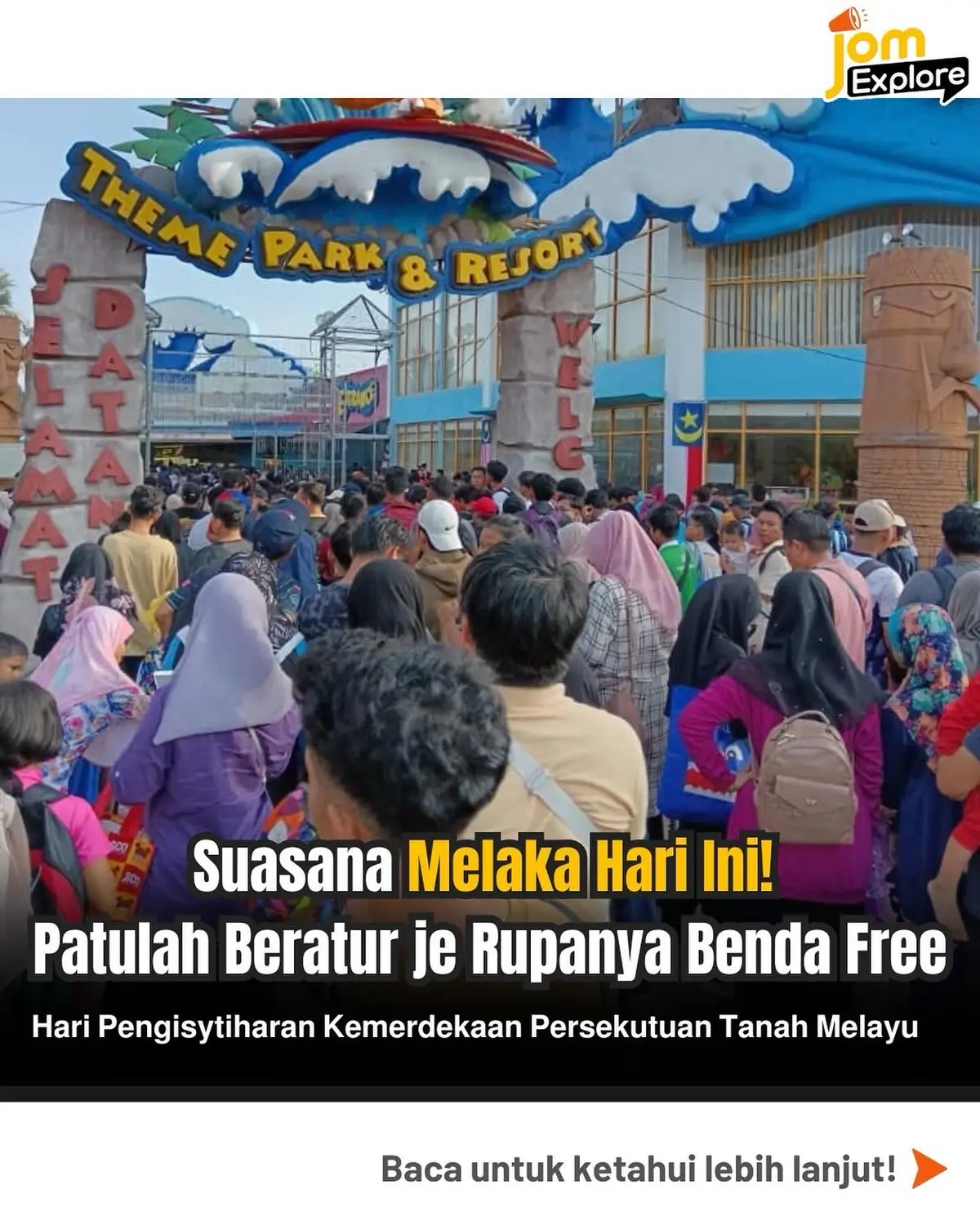 Meriahnya melaka hari ni, ada yang tengah beratur ke tu? #melaka #malaysiaheritagestudios 