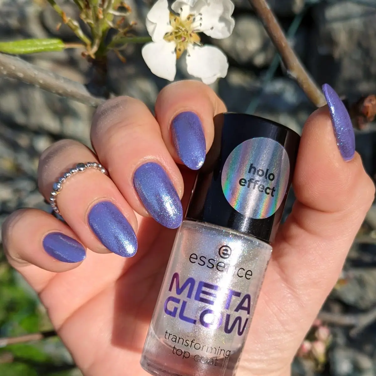 @essence cosmetics Meta glow transforming top coat Base Colour Essence Lavender vibes only💅 . . #essencenagellak #essencenailpolish #essencetopcoat #shimmernails #longnails #naturalnails #amazingmani #forgirl #makeup #nailselfielife #makeup #essencecosmetics #naturalnails #longnaillover #unghienuove #unghieperfette #unghiette #nails4today #nailartaddict #nailaddict #smaltotradizionale #nailworld #nailed #nailsappointment #nailsidea4girl #newpolish