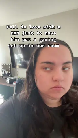 How dare he have hobbies #marriedlife #gamerboy #GamingSetup #bedroomdesign #husbandandwife #imjoking 