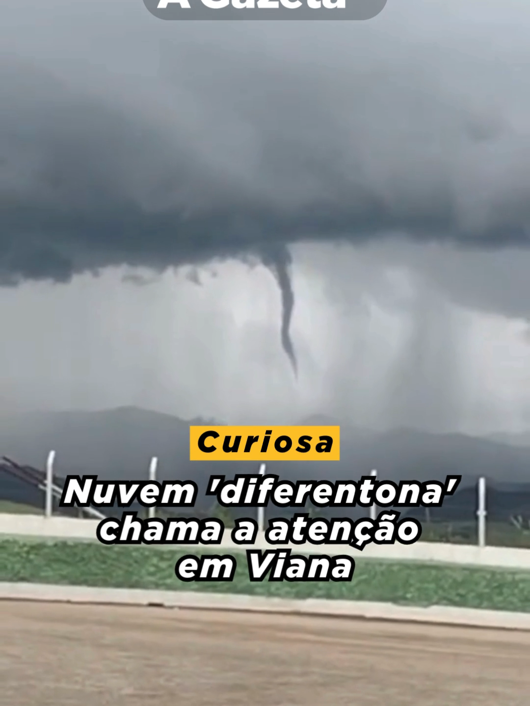 Nuvem 'diferentona' chama a atenção em Viana #agazetaes #nuvem #chuva #chuvanoes #fy #fyp #foryou