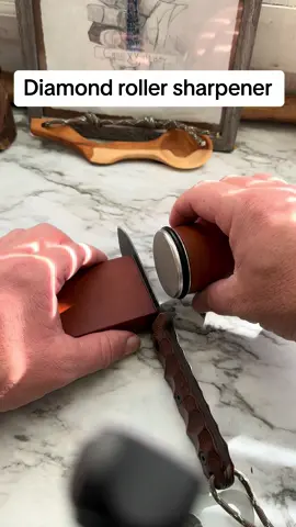 This video was recorded in a safe and controlled environment by a professional. For demonstration purposes only. #knifesharpening #diamondstone #blade #deal #tiktokshopping 