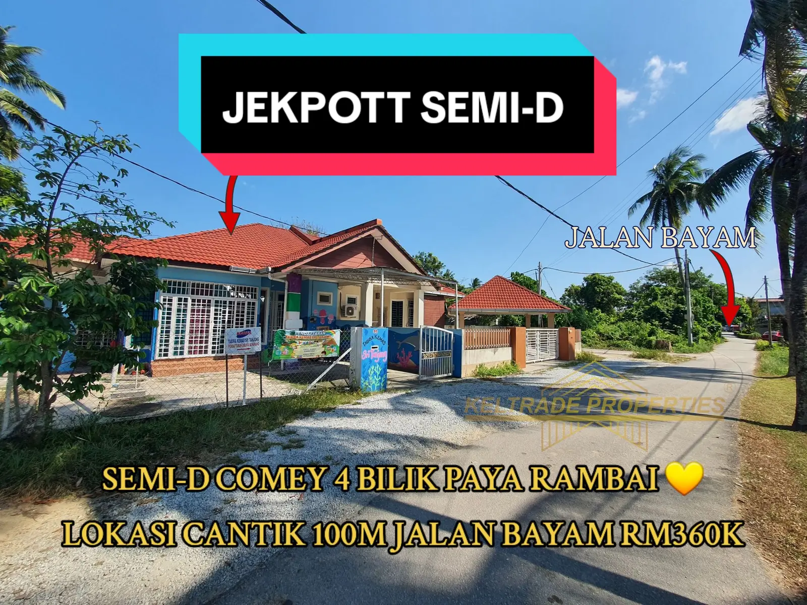 RUMAH SEMI-D CANTIK 1 TINGKAT BANDAR KOTA BHARU UNTUK DIJUAL ‼️‼️‼️ . 🚩 LOKASI COMEL 100M JALAN BAYAM 🚩 HADAPAN MASJID AS SOLIHIN PAYA RAMBAI . 𝗜𝗡𝗙𝗢 𝗛𝗔𝗥𝗧𝗔𝗡𝗔𝗛 : ================ Saiz Tanah :  3,229 sq ft  Saiz Rumah : 1,450sq ft  4 Bilik Tidur 3 Bilik Air Kawasan Rizab Melayu Pegangan Selama-lamanya  . 𝗞𝗘𝗟𝗘𝗕𝗜𝗛𝗔𝗡 𝗥𝗨𝗠𝗔𝗛 𝗜𝗡𝗜 =============== :  ▪️LOKASI STRATEGIK  ▪️DEKAT MASJID  ▪️KONDISI CUKUP BAIK TERJAGA ▪️SAIZ RUMAH BESAR  . 𝗙𝗔𝗦𝗜𝗟𝗜𝗧𝗜 & 𝗔𝗠𝗘𝗡𝗜𝗧𝗜 𝗧𝗘𝗥𝗗𝗘𝗞𝗔𝗧 ============================ ▪️Masjid As Solihin  ▪️Wisma 13 Jalan Bayam  ▪️SMK Dato Ahmad Maher  ▪️SK Ismail Petra 2  ▪️Petronas Paya Rambai  . . 𝗔𝗦𝗞𝗜𝗡𝗚 𝗣𝗥𝗜𝗖𝗘 RM360,000 Sahaja 🔥🔥🔥 . ▬▬▬▬▬▬▬▬▬▬▬▬▬ Berminat Dengan Hartanah Ini, Boleh Hubungi :  𝗥𝗔𝗭𝗭𝗜 | 𝗣𝗘𝗔 𝟯𝟭𝟬𝟯  𝗞𝗘𝗟𝗧𝗥𝗔𝗗𝗘 𝗣𝗥𝗢𝗣𝗘𝗥𝗧𝗜𝗘𝗦 𝗘(𝟯) 𝟭𝟵𝟰𝟴 𝟬𝟭𝟵-𝟰𝟰𝟵𝟬 𝟱𝟳𝟯 | 𝟬𝟭𝟭 𝟱𝟬𝟱𝟬𝟱𝟬 𝟳𝟯 http://ejenhartanahkelantan.wasap.my 📮 Urusan Pinjaman, KWSP & Guaman disediakan 🌐 Layari Website :  www.ejenhartanah.com  💌 Listing : Facebook Page Ejen Hartanah Kelantan  📢 Hubungi Saya Untuk Khidmat Jualan Hartanah  #keltradeproperties #rumahuntukdijual #rumahmurah #kotabharu #rumah #murah #rumahidaman #masukberandafyp 