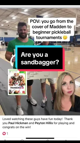 Still love you, Peyton Hillis! 😉🙌🏻 #sandbagger #pickleball #beginner #arkansas #football #479 #springdale #tournament #hogs #madden #cover #greenscreen 
