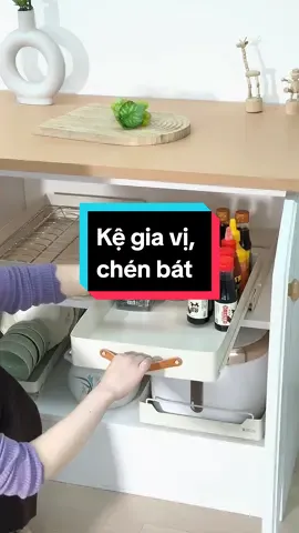 Kệ gia vị/chén bát dạng kéo tiện lợi.  #kegiavi #kechenbat #kechen #dogiadung #noitrothongminh #tienichcuocsong #giadungtienich 
