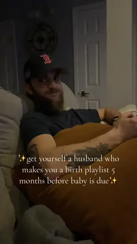 One if his best hobbies is making playlists #fyp #fypシ #pregnantlife #pregnanttiktok #husband #husbandsoftiktok #wifelife #augustbaby #16weekspregant #birthplan #birthplaylist 