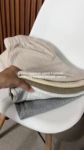 pants yang selalu aku pakai pas lagi live secomfy itu 💖 #knitpants 