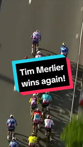 Tim Merlier with a double W in the UAE #peloton #cycling #roadcycling #sprintfinish 