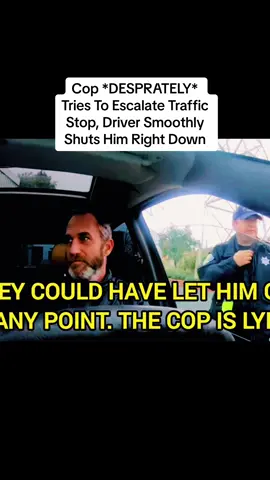 Cop *DESPRATELY* Tries To Escalate Traffic Stop, Driver Smoothly Shuts Him Right Down#cops #fyp #fypシ #dot #police #usa 