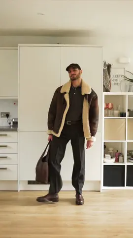 Can we appreciate the transition? Trying to make my content a bit more fun! So decided to put my gymnastics skills to a good use haha. It was quite chilly this morning so I wore: - My vintage real shearling jacket from vinted  - thrifted 100% merino wool polo   - 100% pure wool vintage trousers from @ATIKA  - Falor woven leather bag from @TK Maxx  - 100% organic cotton cap @Colorful Standard (you can use my affiliate code BAHRAMCS10 for 10% off sitewide!) - vintage braided leather belt via @Vinted  - Old leather boots from Walk London Btw the interview went well! Let’s see what happens and I shall keep you posted 👀 thrifted fashion / mens fashion inspo / grwm /  / outfit of the day / mens outfit ideas / slow fashion / outfit repeater #vintedfinds #secondhandfashion #menstyle 