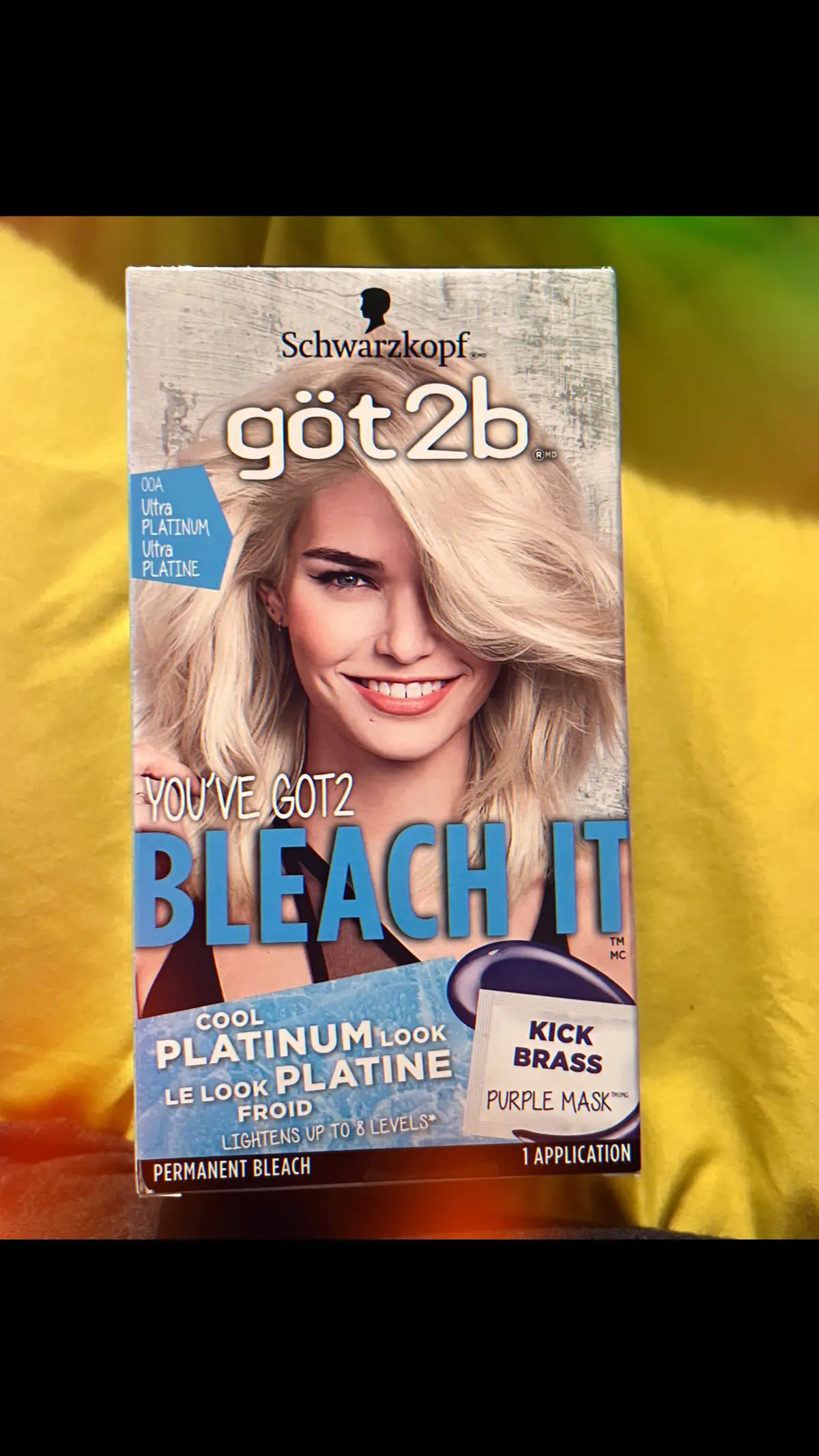 This is such a beautiful blond color, so vibrant, the packaging is great and we can admire how the color is going to look. What I love is that it lasts 15 washes, so that is very interesting, I am going to try it by doing some highlights, maybe on my roots because I have some gray hair there #review #got2be #hairdye #influenster 