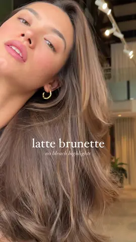 Latte brunette with no bleach 🩶🖤 Signup for healthy, shiny brunette highlight with Studio Muse xox  ##brownhighlights##studiomusehair##shineyhair##sydneyhairdresser##nobleach##hairinspo##brunette