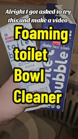 As promised I'm always honest about what I think of a product... Sometimes I will just opt to not share something because why share things I don't like.... But this seller has reminded me over and over that I have to share, even after I told them I don't like it or think it works.. So here's me scrubbing my toilet because this was useless #toilet #toiletcleaner #toiletbowlcleaner #bathroom #CleanTok #cleaning #bathroomstoilet #foamingtoiletcleaner 