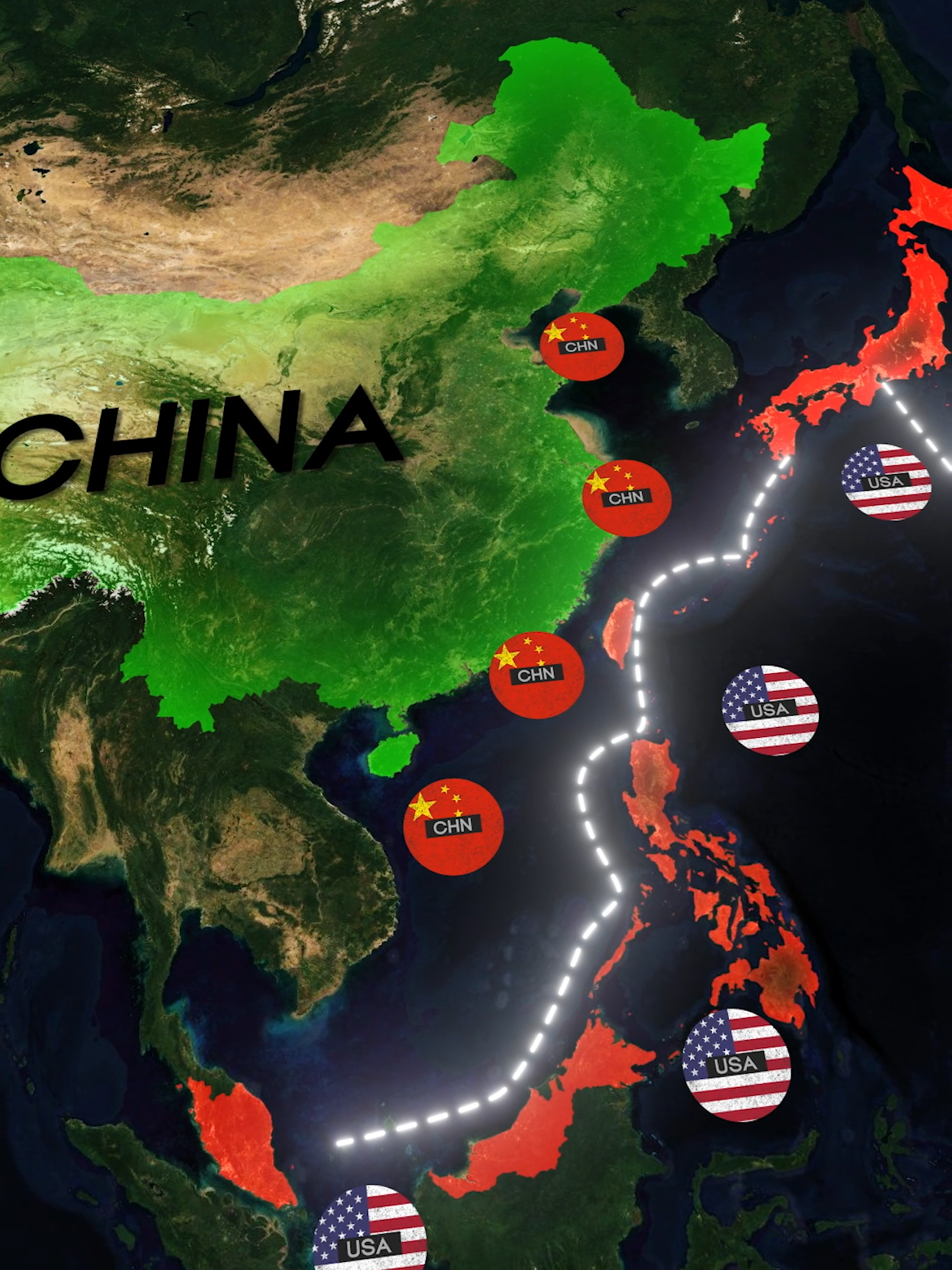 How the US Plans to Checkmate China.  #geography  #conquest  #geopoltics #conflict  #conquest  #china  #unitedstates  #usa  #demographics  #history  #power  #strength  #ytshorts  #uncoveredgeo  #ocean  #japan  #war  #mapping  #world