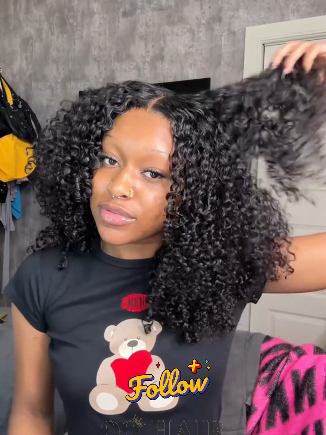 You can't tell that it's a wig😁✨#oqhair #oqhairreview #humanhair #gluelesswig #kinkycurly #curlyhair #weargogluesswig #viralwig #hairtutorial #definecurl