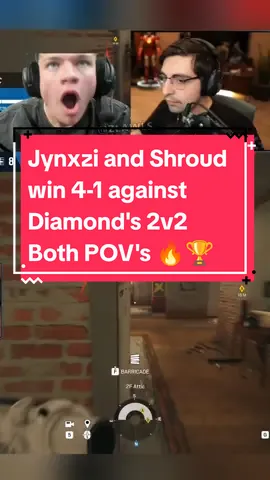 Jynxzi and Shroud win 4-1 vs. Diamond players in a 2v2 🏆🏆 #jynxzi #shroud #twitch #rainbowsixsiege #rs6 #gaming #2v2 #diamond #fyp 