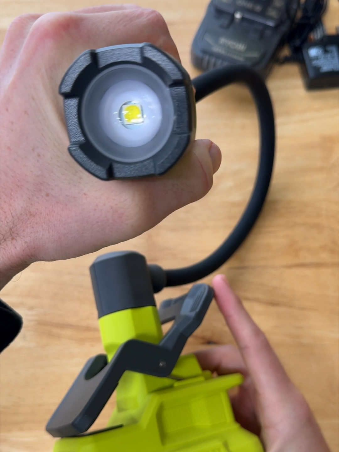 Gooseneck vs. Pivot: Which RYOBI LED Reigns Supreme? 💡 #ledlights  #ryobi  #ryobitools  @ryobitoolsusa