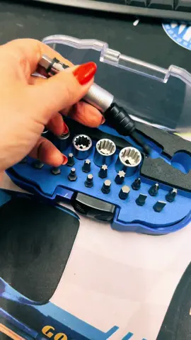 A 2-in-1 socket and bit holder, suitable for use with 1/4